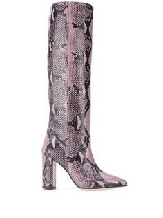 Paris Texas snakeskin printed boots