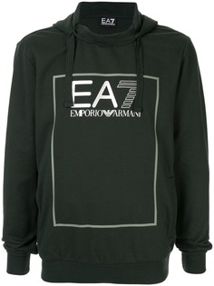 Ea7 Emporio Armani front logo hoodie