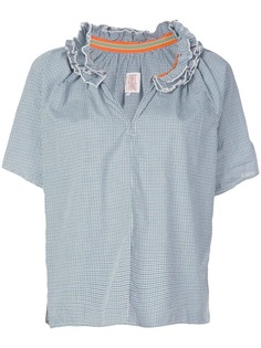 A Shirt Thing рубашка в клетку с оборками на воротнике