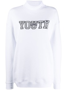 MSGM "university of youth" print sweater