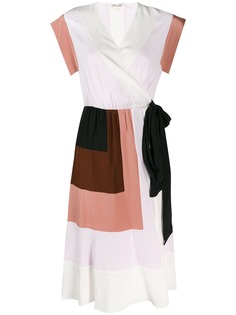 Diane von Furstenberg colour-block wrap dress