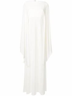 Alberta Ferretti платье с драпировкой и рукавами кап