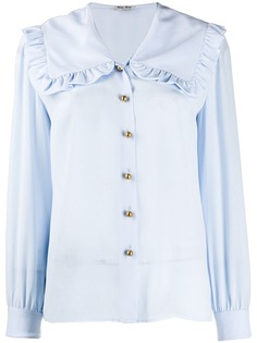 Miu Miu oversized ruffled collar blouse