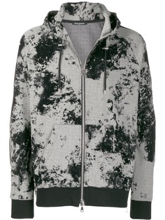 Balmain knitted logo print hoodie