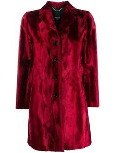 Paltò textured button-up coat
