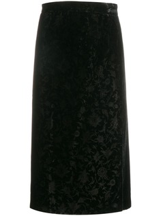 Valentino Pre-Owned жаккардовая юбка-карандаш с цветочным узором 1980-х годов