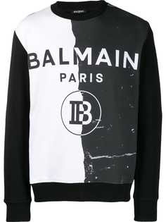 Balmain two-tone logo sweatshirt