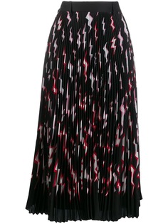 Prada плиссированная юбка с принтом Bolt