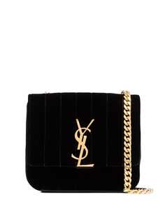 Saint Laurent маленькая бархатная сумка через плечо Vicky