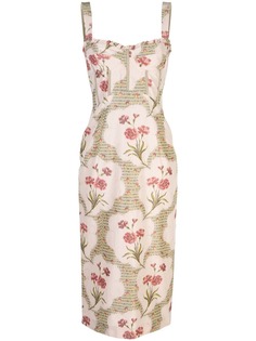 Brock Collection платье миди с цветочным принтом