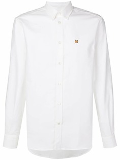 Maison Kitsuné рубашка с вышитым логотипом