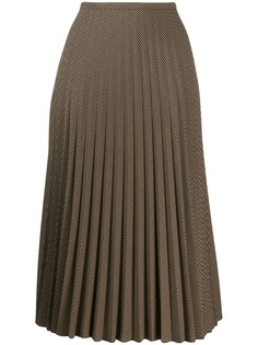 Piazza Sempione pleated houndstooth skirt