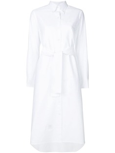 Thom Browne Belted A-line Oxford Shirtdress