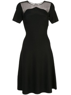 Oscar de la Renta sheer panel midi dress