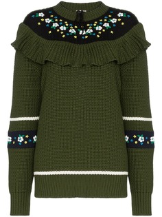 Miu Miu джемпер с цветочным орнаментом