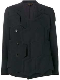 Comme Des Garçons однобортный пиджак с геометричным принтом