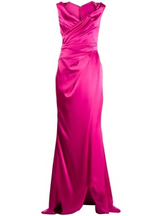 Talbot Runhof draped long dress