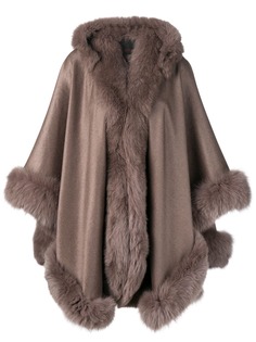 Liska пальто с капюшоном и меховой оторочкой
