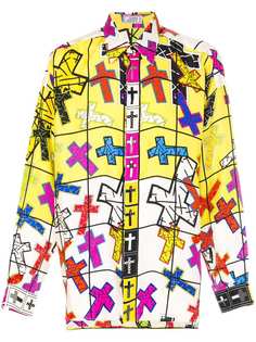 Versace Pre-Owned рубашка с принтом крестов