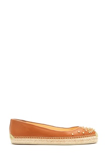 Кожаные эспадрильи бежевого цвета Aliochette Christian Louboutin