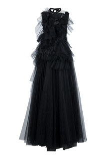Черное пышное платье-макси No.21