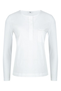 Белая рубашка с накладным карманом Peserico
