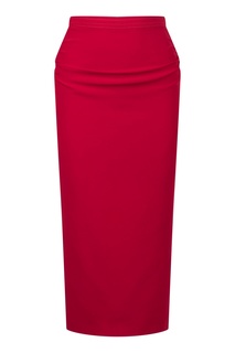 Красная облегающая юбка-миди No.21