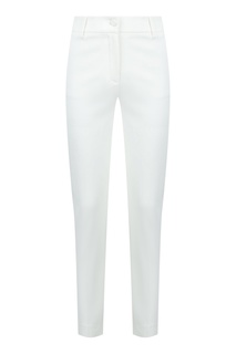 Белые брюки прямого кроя Blumarine