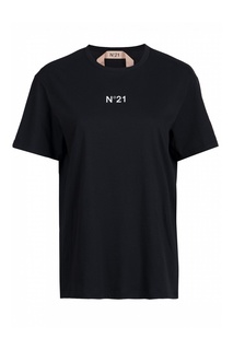 Черная футболка с мини-логотипом No.21