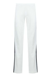 Белые брюки с лампасами и разрезами Blugirl