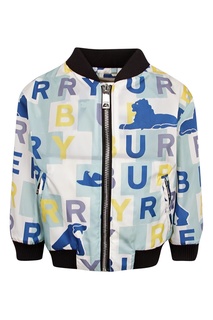 Куртка-бомбер с буквами Burberry Kids