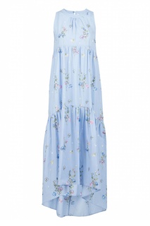 Голубое платье в цветок Blugirl