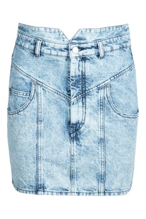 Короткая джинсовая юбка высокой посадки Isabel Marant