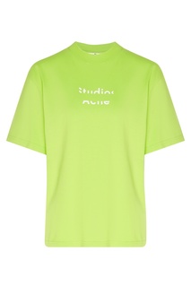 Желтая футболка с логотипом Acne Studios