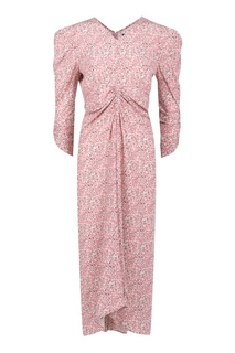 Розовое платье с присборенными деталями Isabel Marant