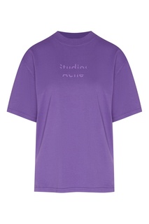 Фиолетовая футболка с логотипом Acne Studios