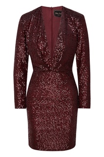 Красно-коричневое платье-футляр Galina Podzolko
