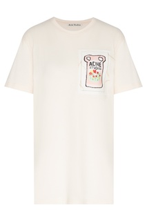 Белая футболка с рисунком Acne Studios