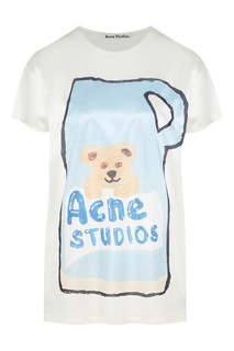 Футболка с рисуночным принтом и логотипом Acne Studios