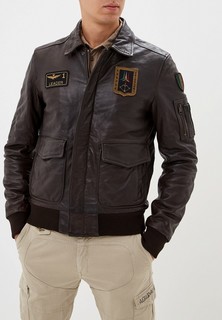 Куртка кожаная Aeronautica Militare