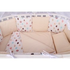 Бортик в кроватку AmaroBaby WB 12 предметов (12 подушек-бортиков) ЭСКИМО (белый)
