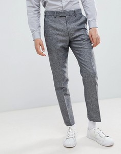 Серые брюки слим с шевронным узором French Connection - Серый