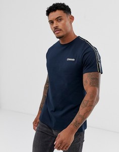 Футболка с отделкой лентой Lambretta - Темно-синий