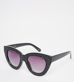 Фактурные солнцезащитные очки кошачий глаз Jeepers Peepers - Черный