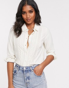Блузка с кружевной отделкой Vero Moda copenhagen studio - Бежевый
