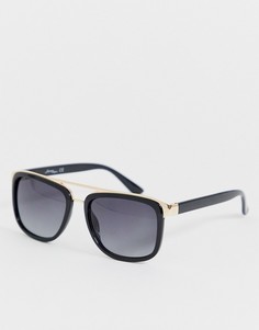 Квадратные солнцезащитные очки в черной оправе Jeepers Peepers - Черный