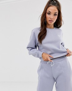 Сиреневый укороченный свитшот Reebok Vector