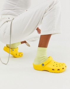 Желтые классические шлепанцы Crocs - Желтый
