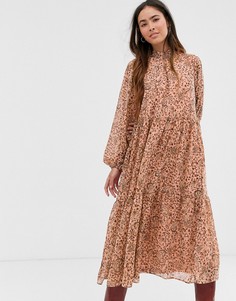 Платье макси с высокой горловиной и принтом пейсли Vila - Мульти