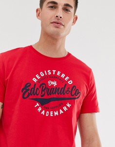 Темно-красная футболка с логотипом Esprit - Красный